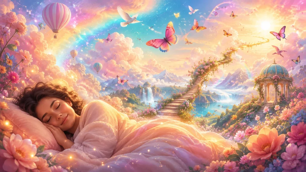 una persona teniendo sueños felices